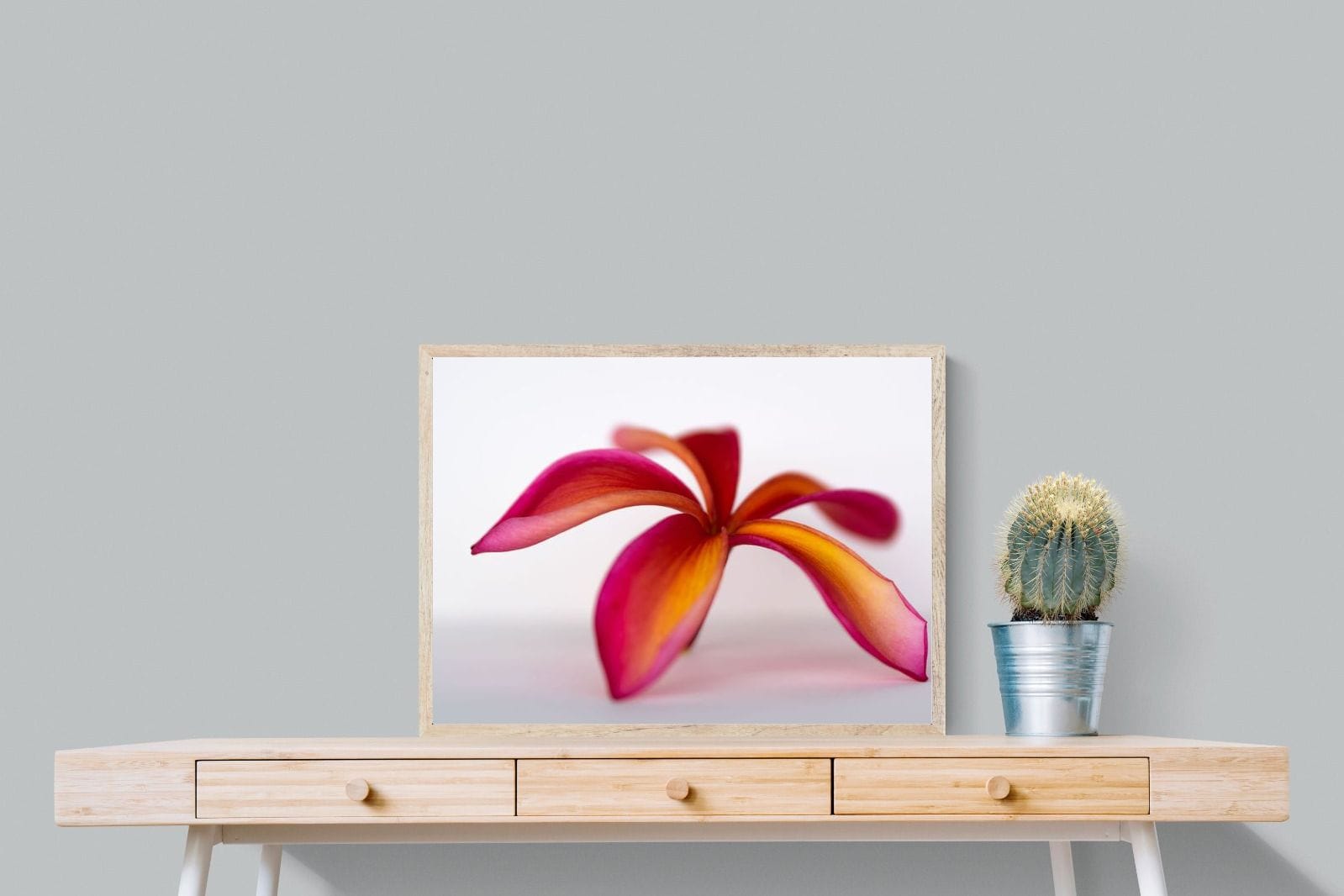 Crimson Flora-Wall_Art-80 x 60cm-Mounted Canvas-Wood-Pixalot