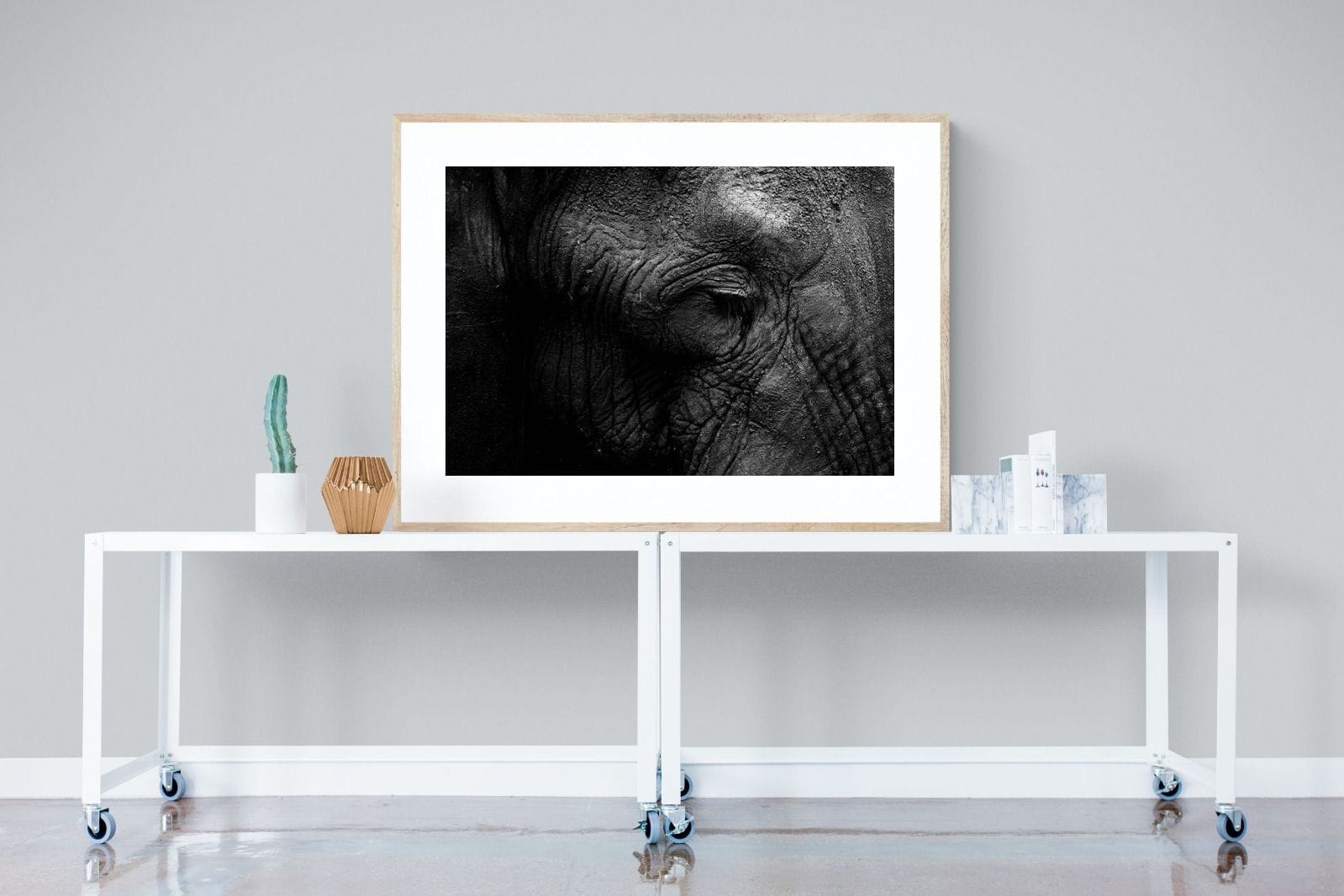 Elephant Skin-Wall_Art-120 x 90cm-Framed Print-Wood-Pixalot