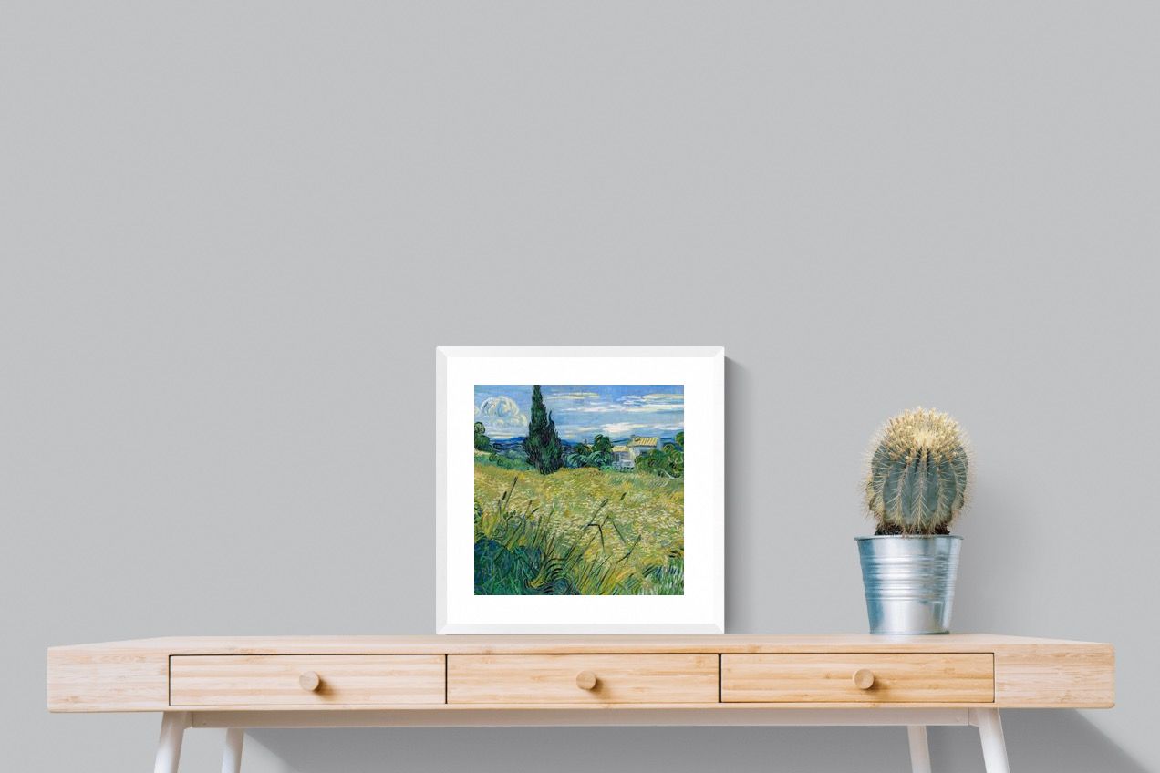 Pixalot Green Wheat Field with Cypress