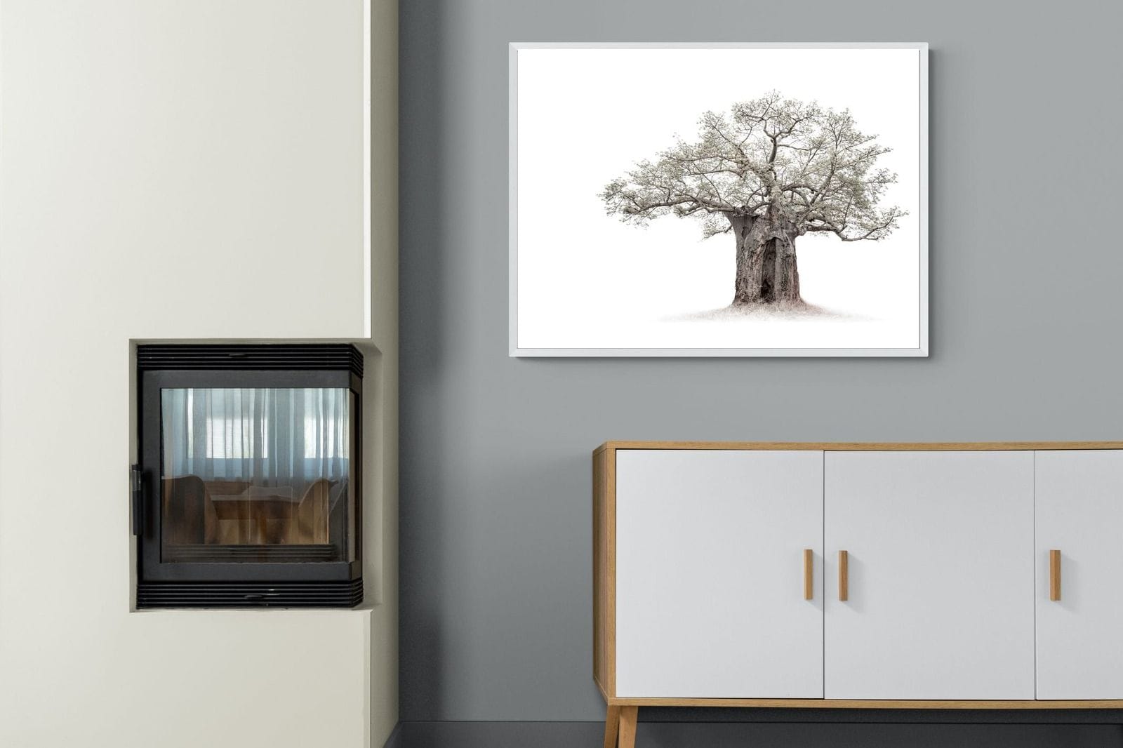 High Key Baobab-Wall_Art-100 x 75cm-Mounted Canvas-White-Pixalot
