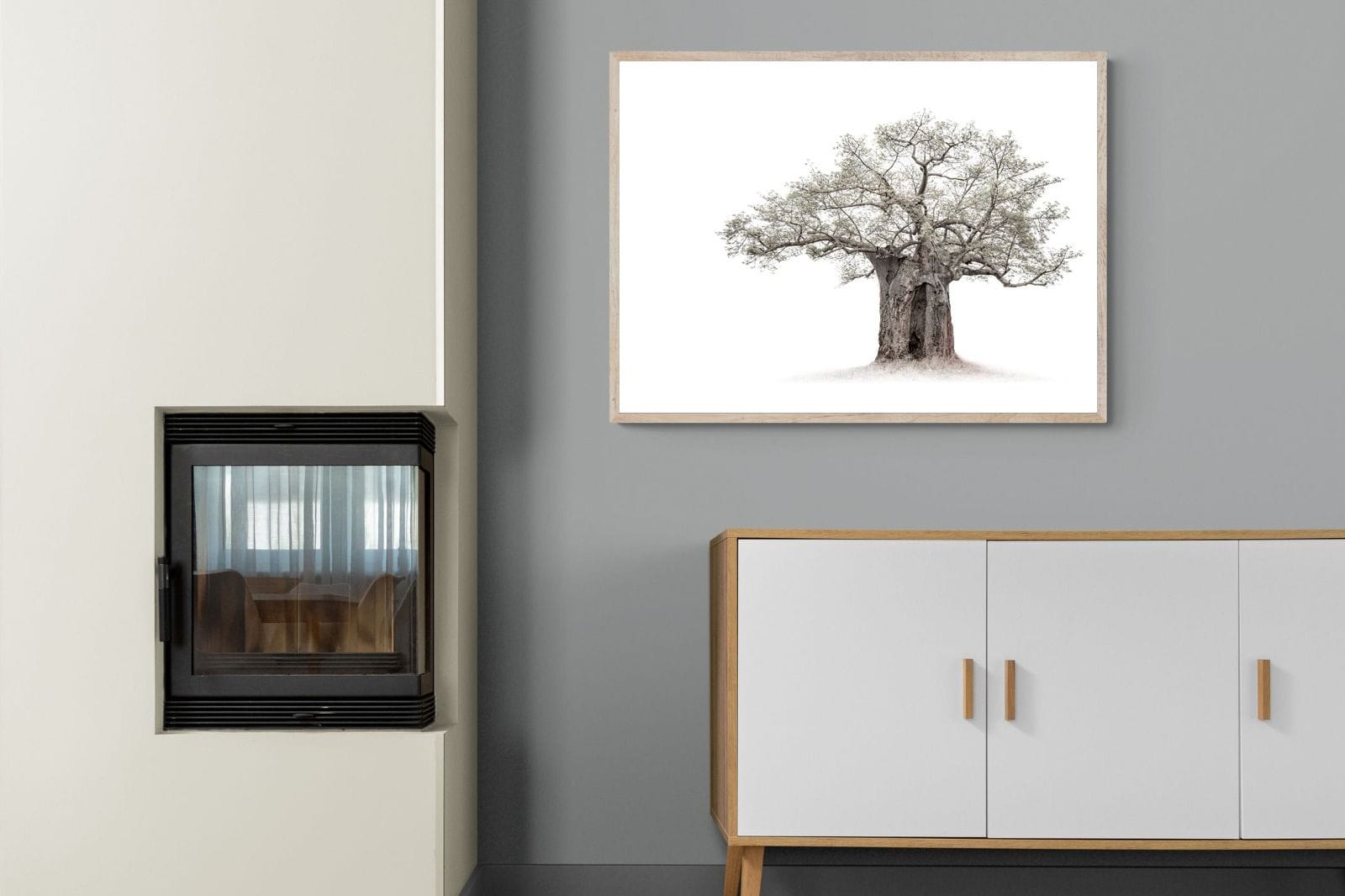 High Key Baobab-Wall_Art-100 x 75cm-Mounted Canvas-Wood-Pixalot