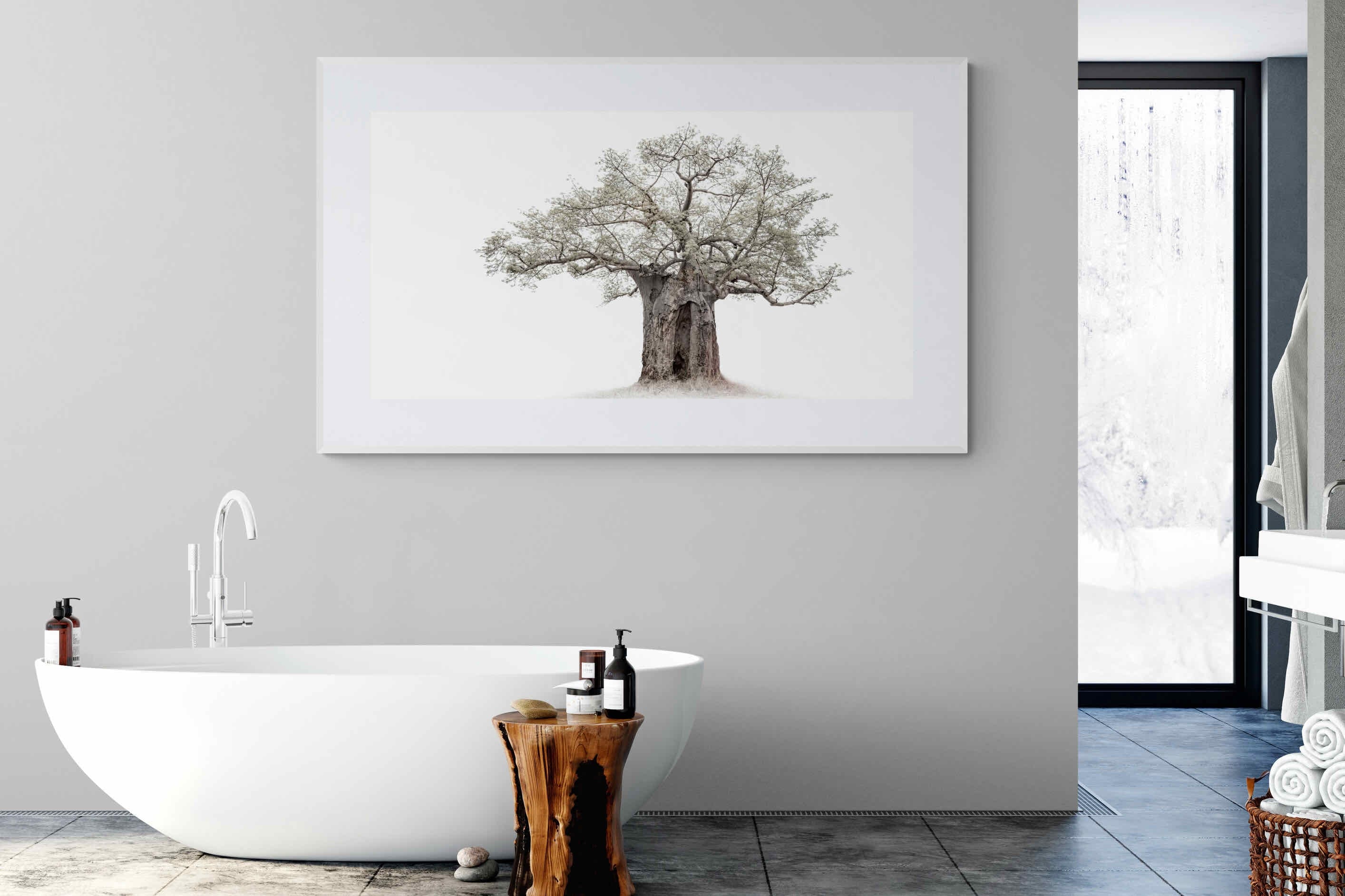 High Key Baobab-Wall_Art-180 x 110cm-Framed Print-White-Pixalot