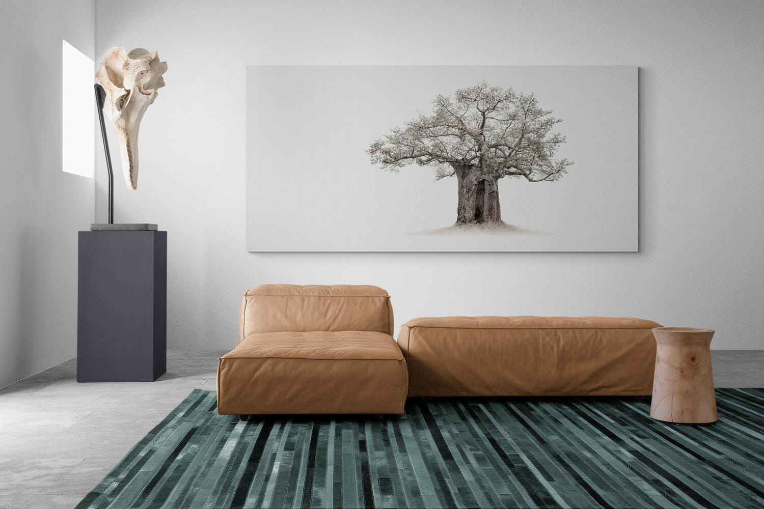 High Key Baobab-Wall_Art-275 x 130cm-Mounted Canvas-No Frame-Pixalot