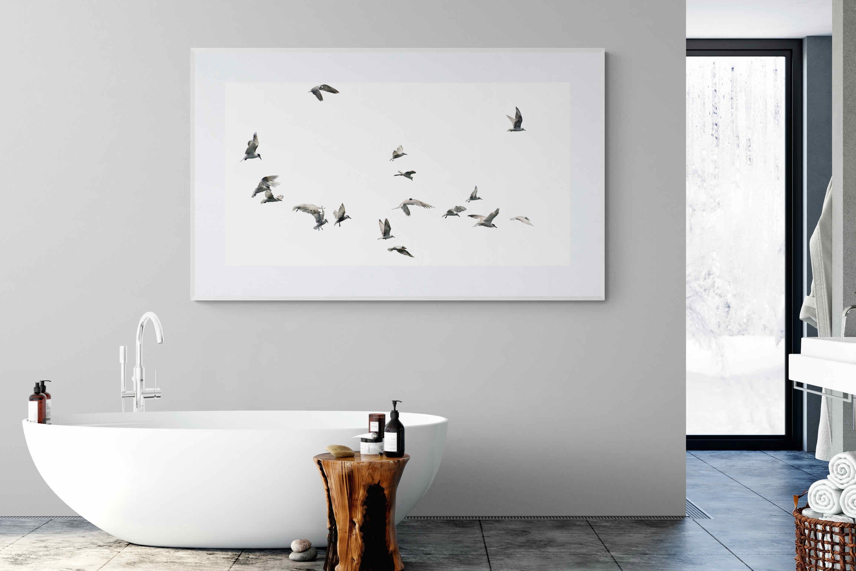 In Flight-Wall_Art-180 x 110cm-Framed Print-White-Pixalot