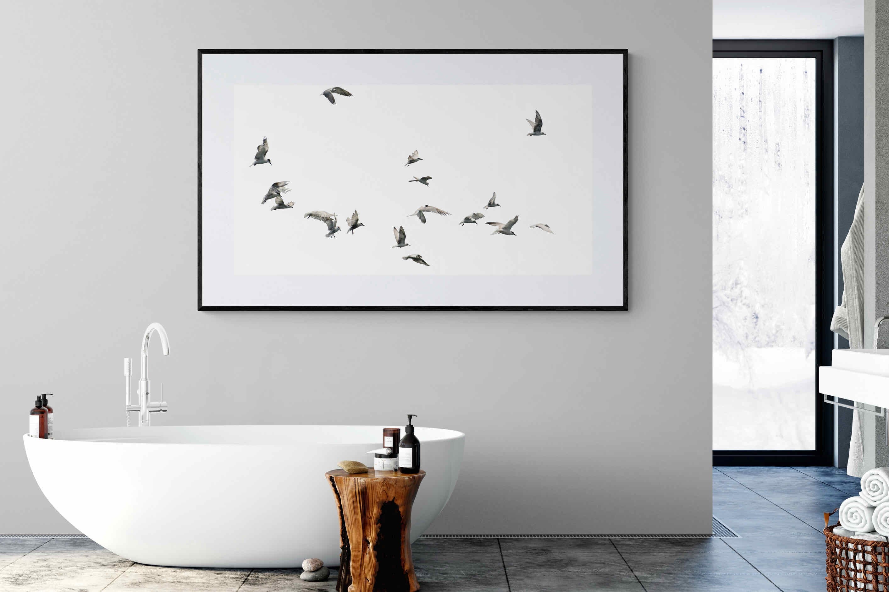 In Flight-Wall_Art-180 x 110cm-Framed Print-Black-Pixalot