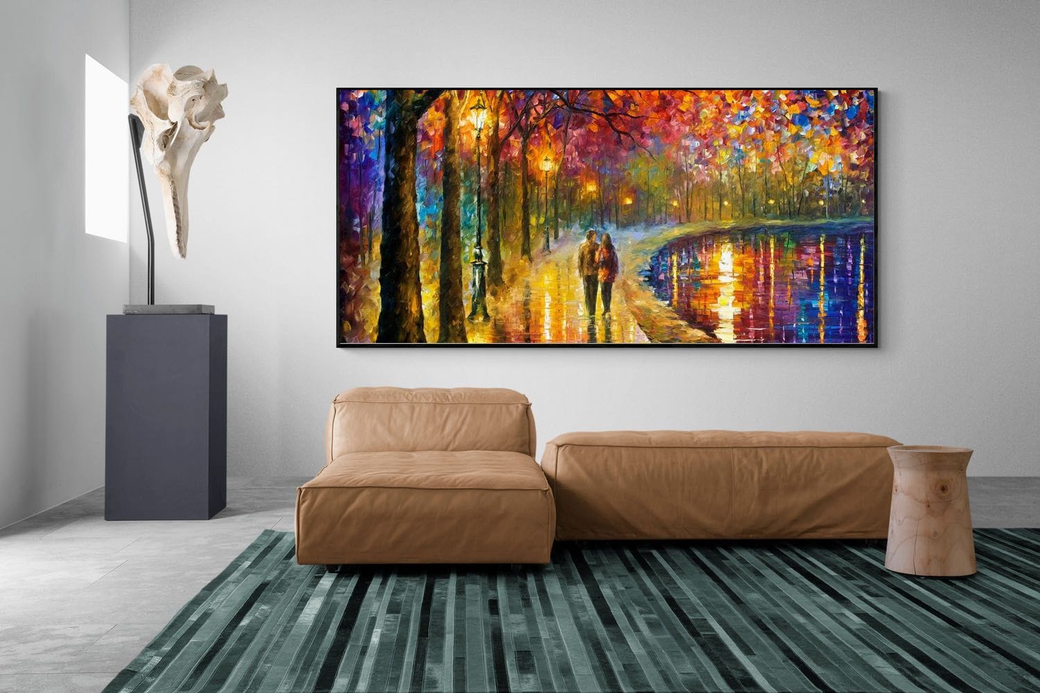 Spirits By The Lake-Wall_Art-275 x 130cm-Mounted Canvas-Black-Pixalot