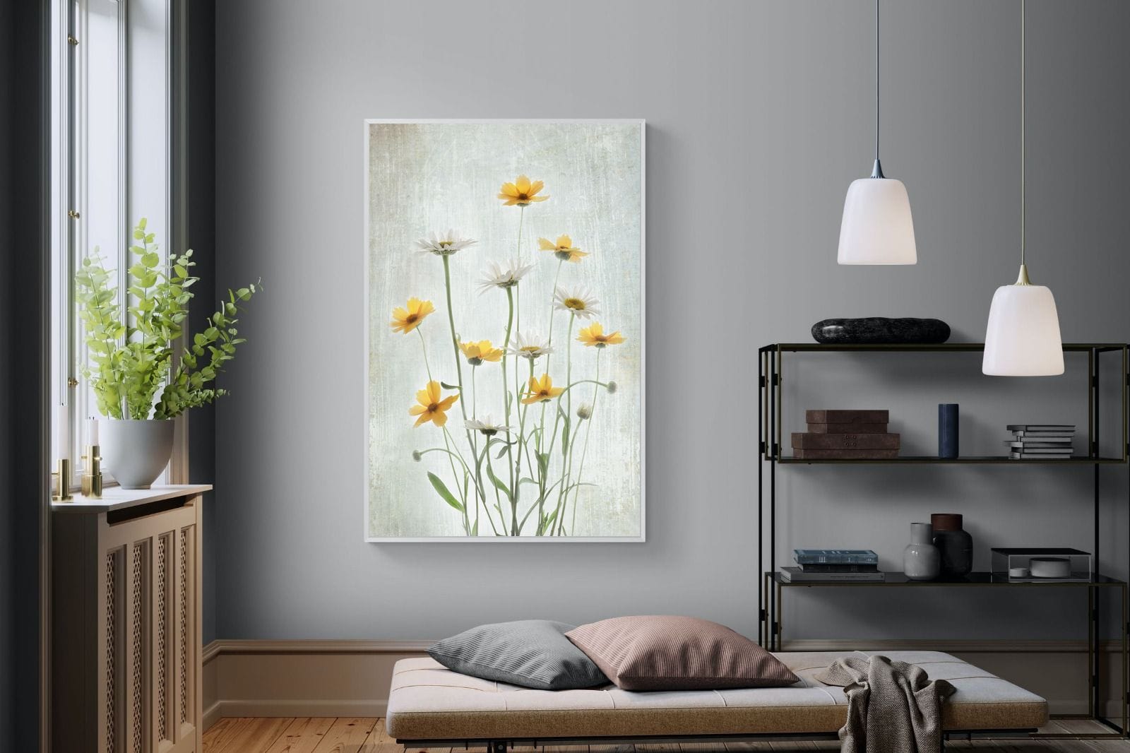 Summer Flowers-Wall_Art-120 x 180cm-Mounted Canvas-White-Pixalot