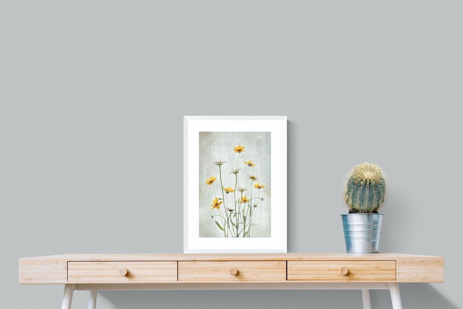 Summer Flowers-Wall_Art-45 x 60cm-Framed Print-White-Pixalot