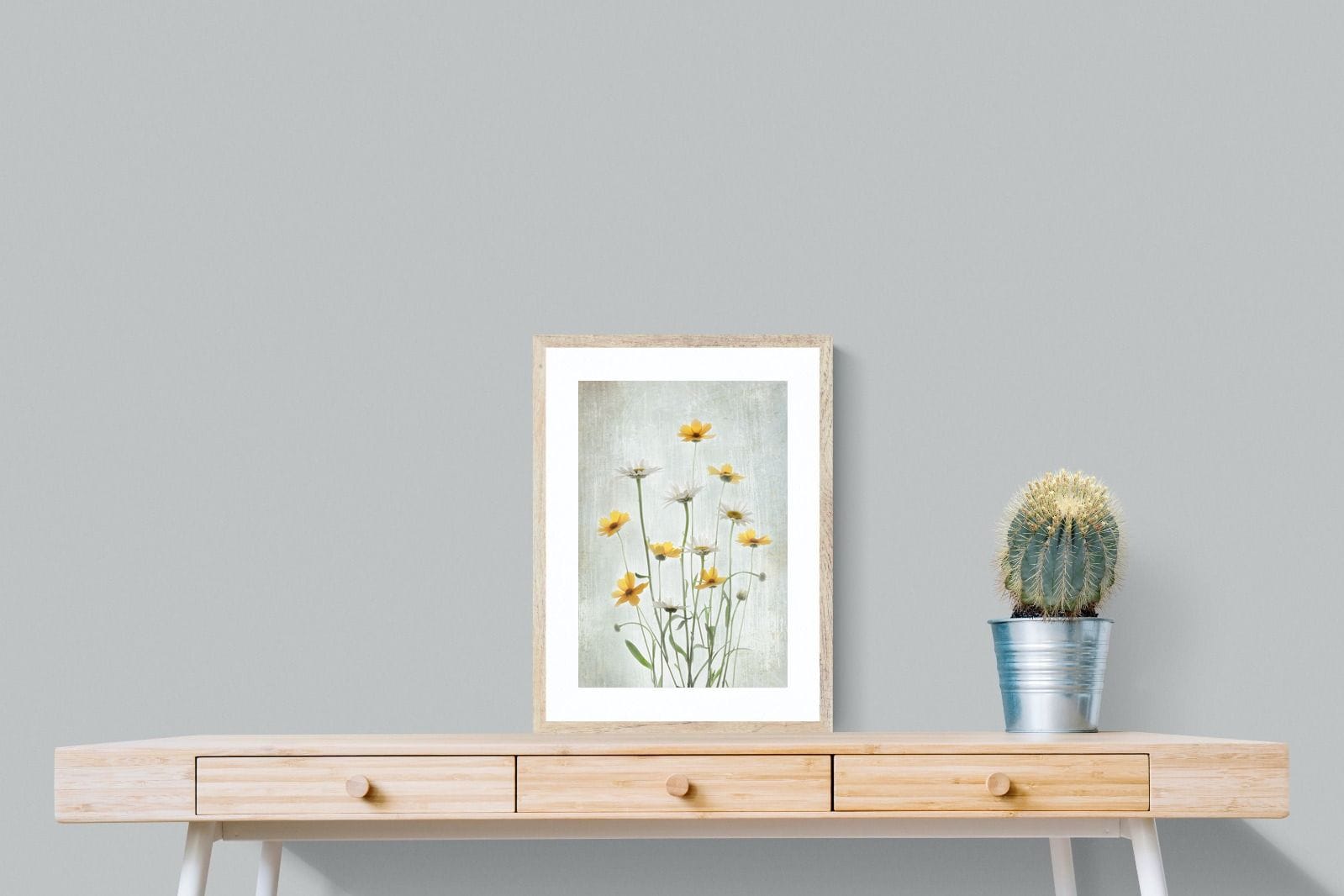 Summer Flowers-Wall_Art-45 x 60cm-Framed Print-Wood-Pixalot