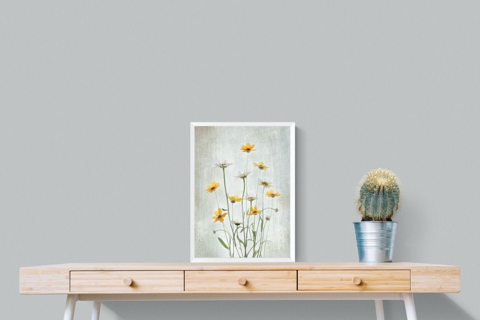 Summer Flowers-Wall_Art-45 x 60cm-Mounted Canvas-White-Pixalot
