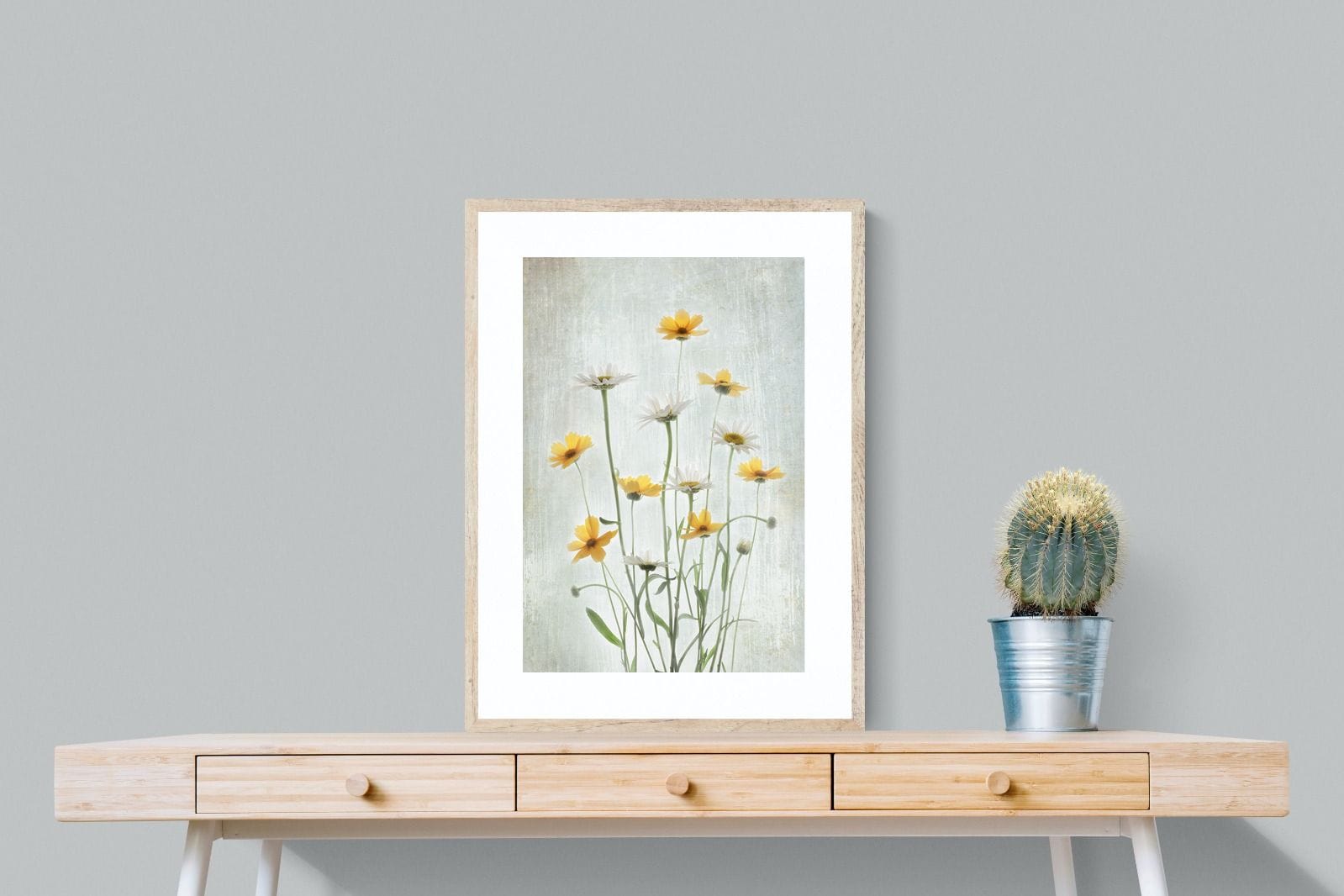 Summer Flowers-Wall_Art-60 x 80cm-Framed Print-Wood-Pixalot