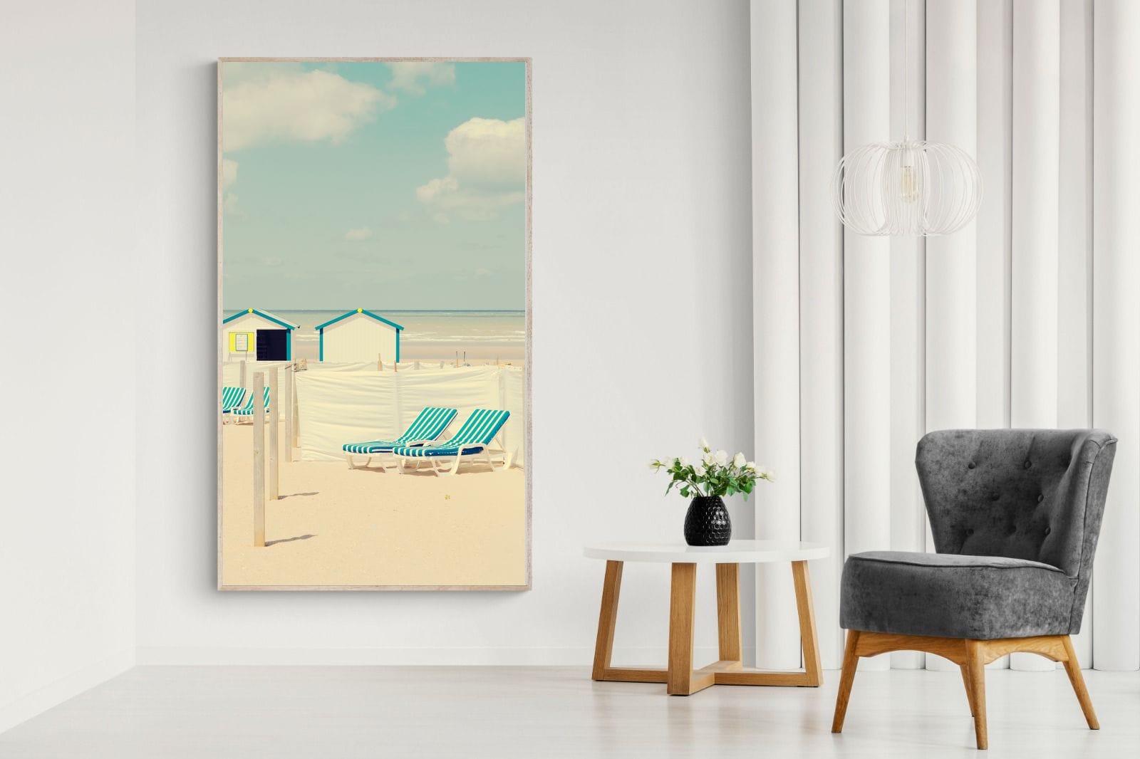 Sun Loungers-Wall_Art-130 x 220cm-Mounted Canvas-Wood-Pixalot