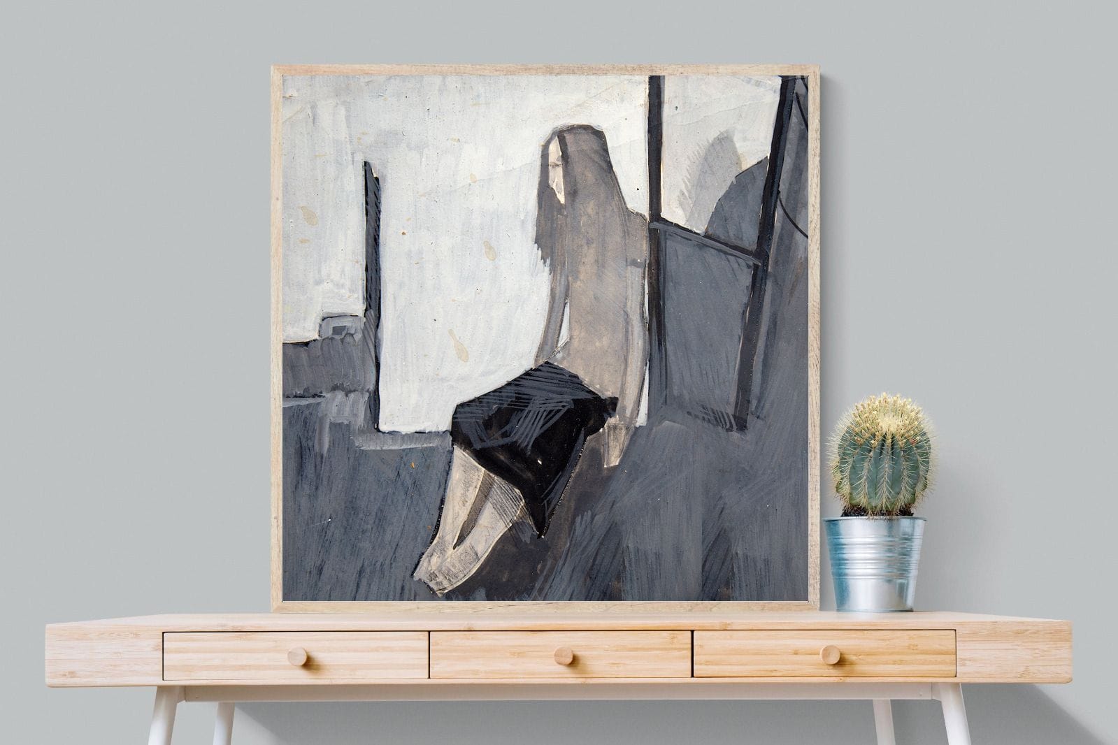 Thoughtful-Wall_Art-100 x 100cm-Mounted Canvas-Wood-Pixalot